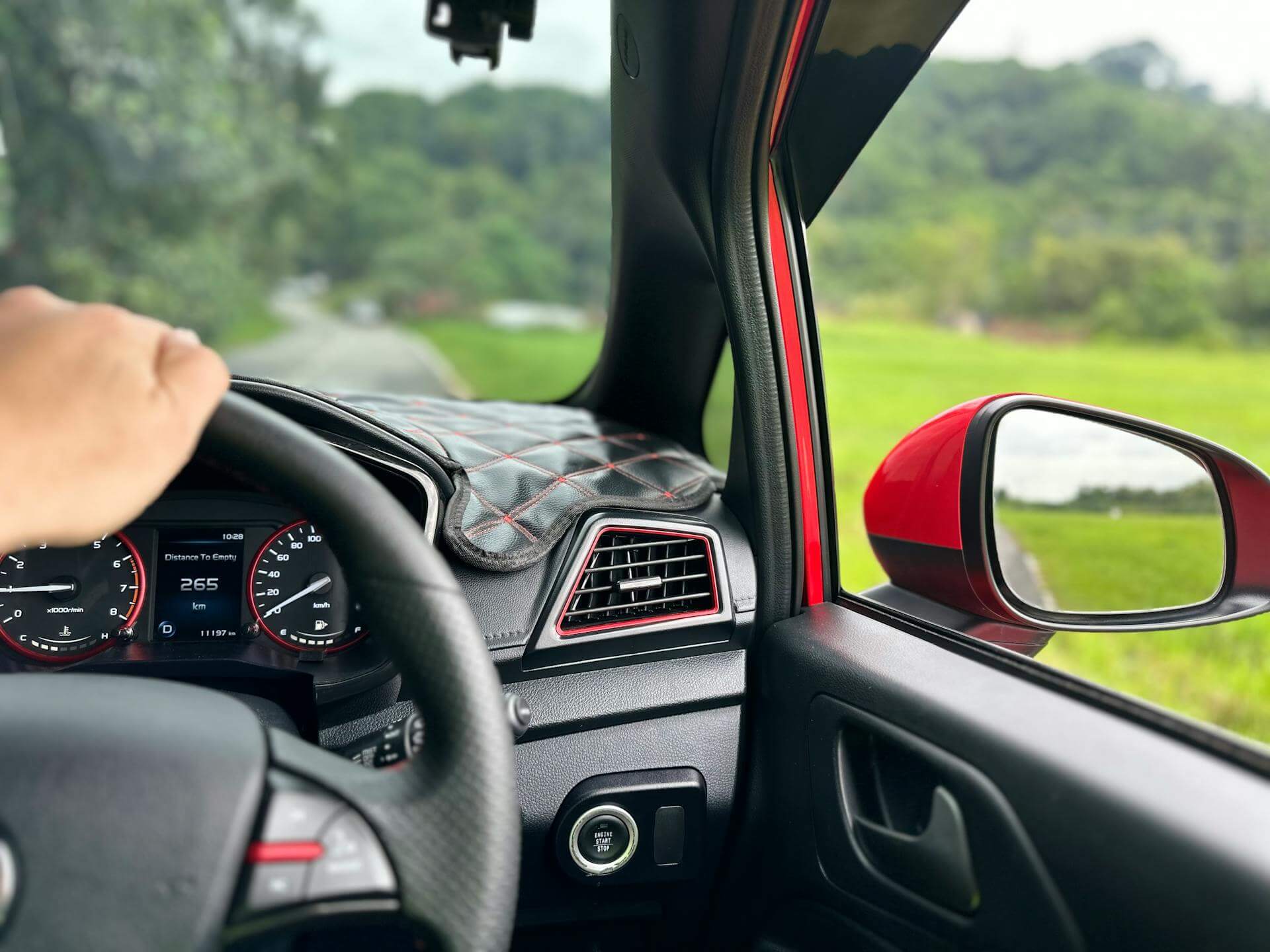 Driver's car dashboard